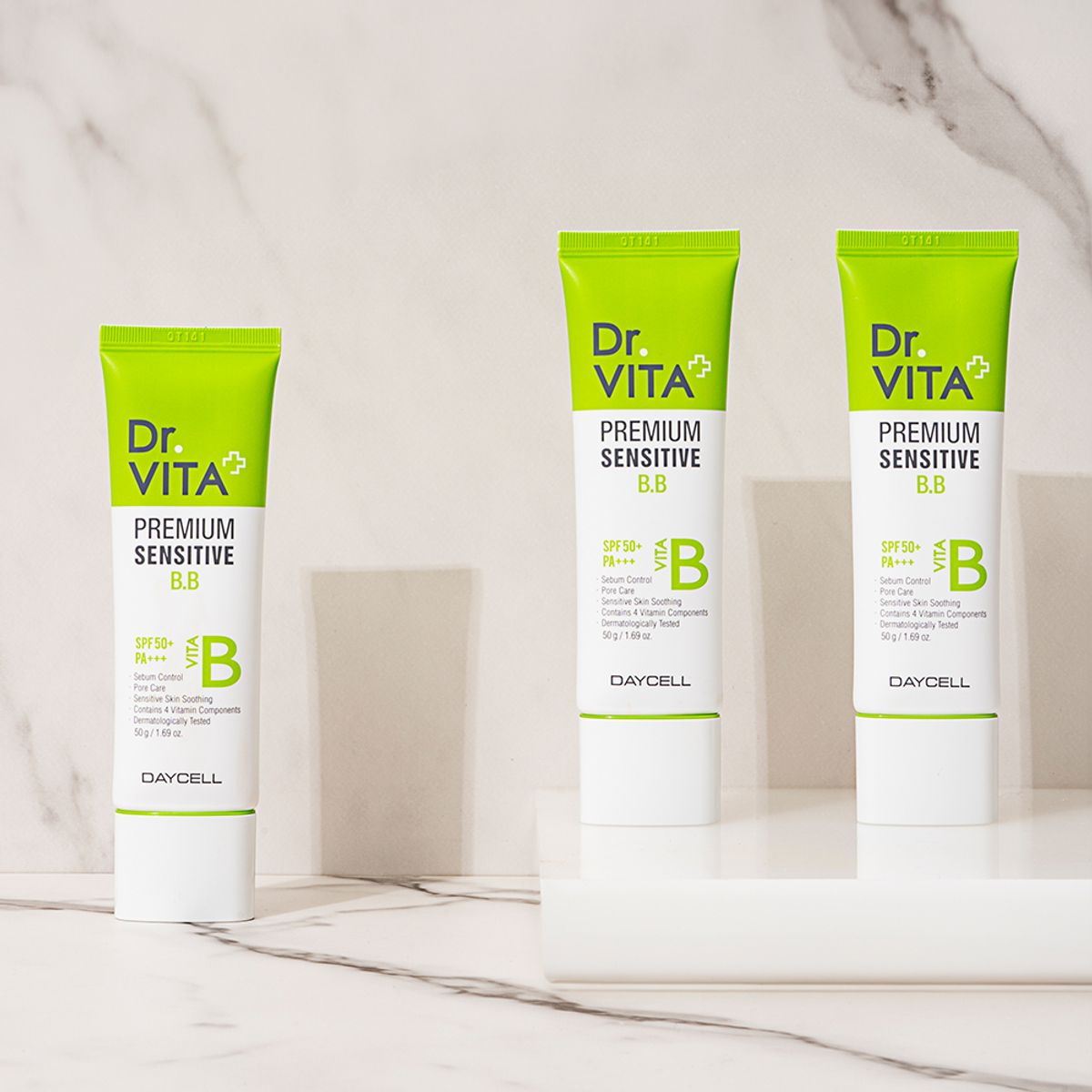 닥터비타(DRVITA) [3종체험샘플증정]3중기능성 프리미엄 센서티브 비비 50g(SPF50+/PA+++)