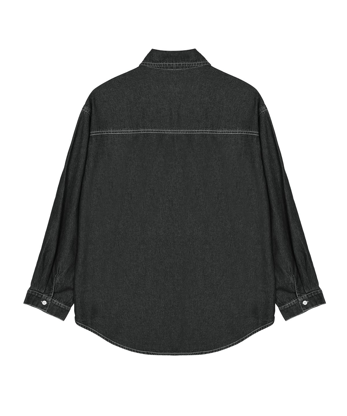 닉앤니콜(NICK&NICOLE) MINIMAL CLASSIC DENIM SHIRTS_BLACK