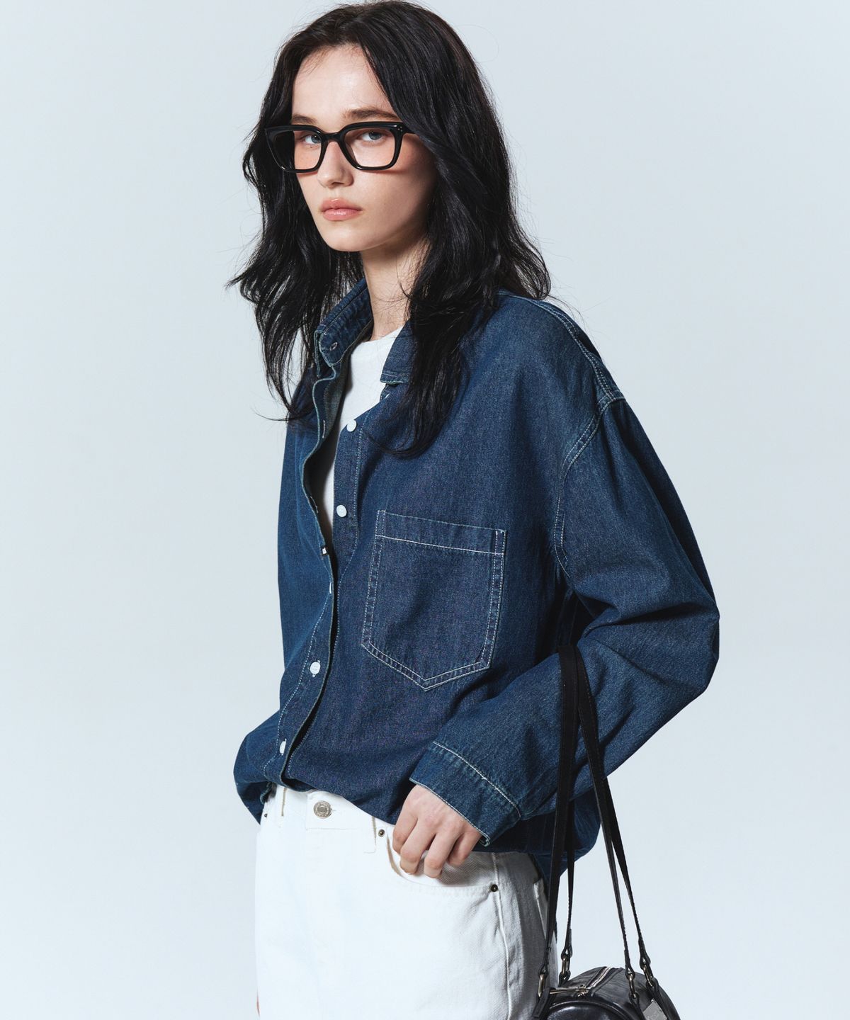 닉앤니콜(NICK&NICOLE) MINIMAL CLASSIC DENIM SHIRTS_BLUE