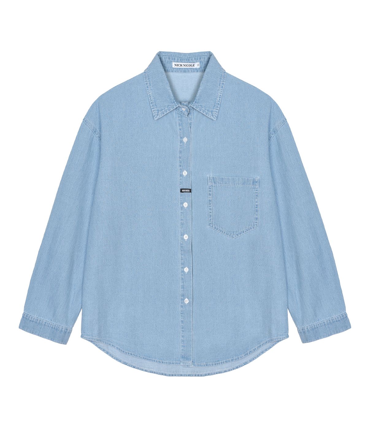 닉앤니콜(NICK&NICOLE) MINIMAL CLASSIC DENIM SHIRTS_LIGHT BLUE