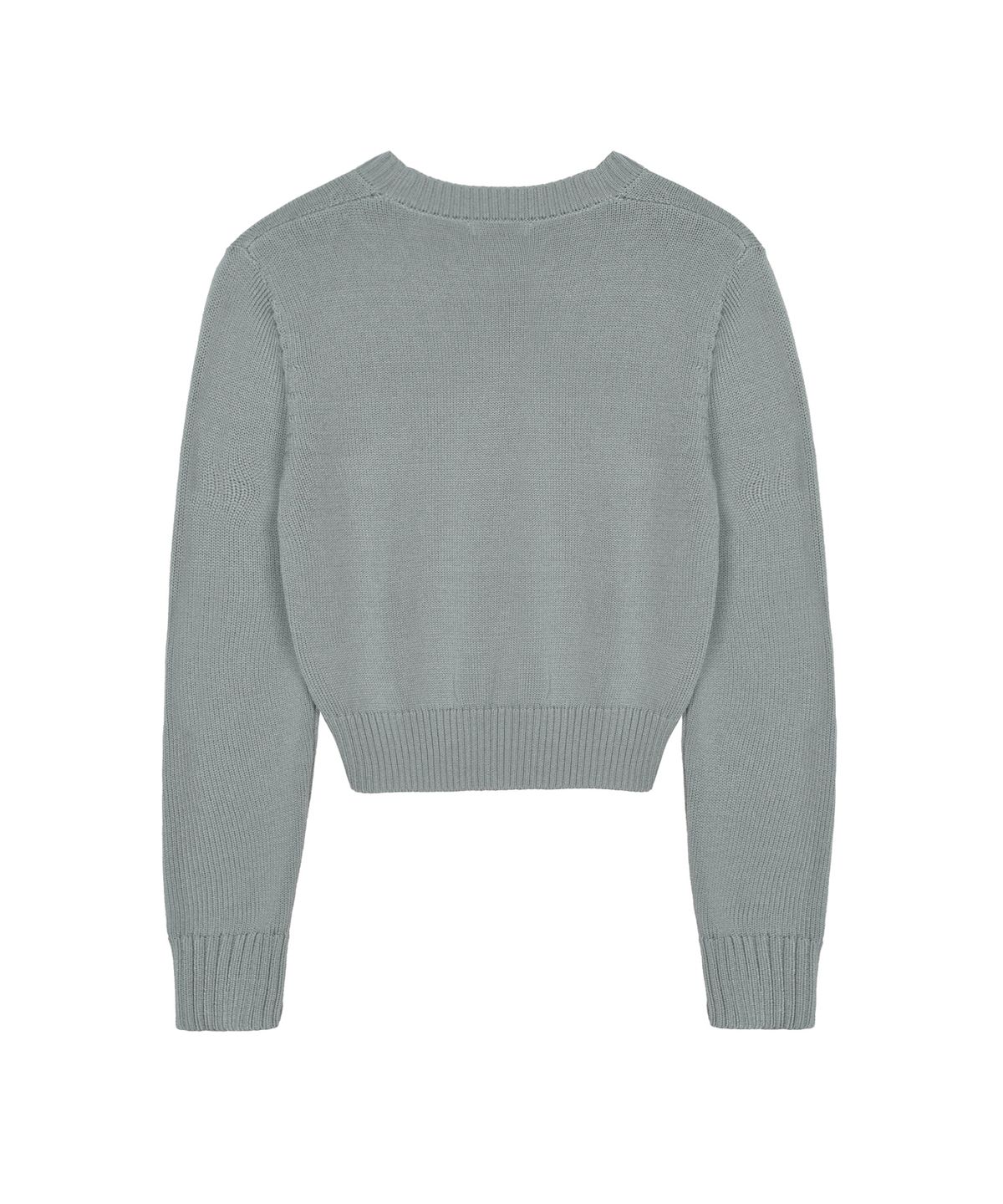 닉앤니콜(NICK&NICOLE) NICOLE LETTERING JAQUARD KNIT_GRAY