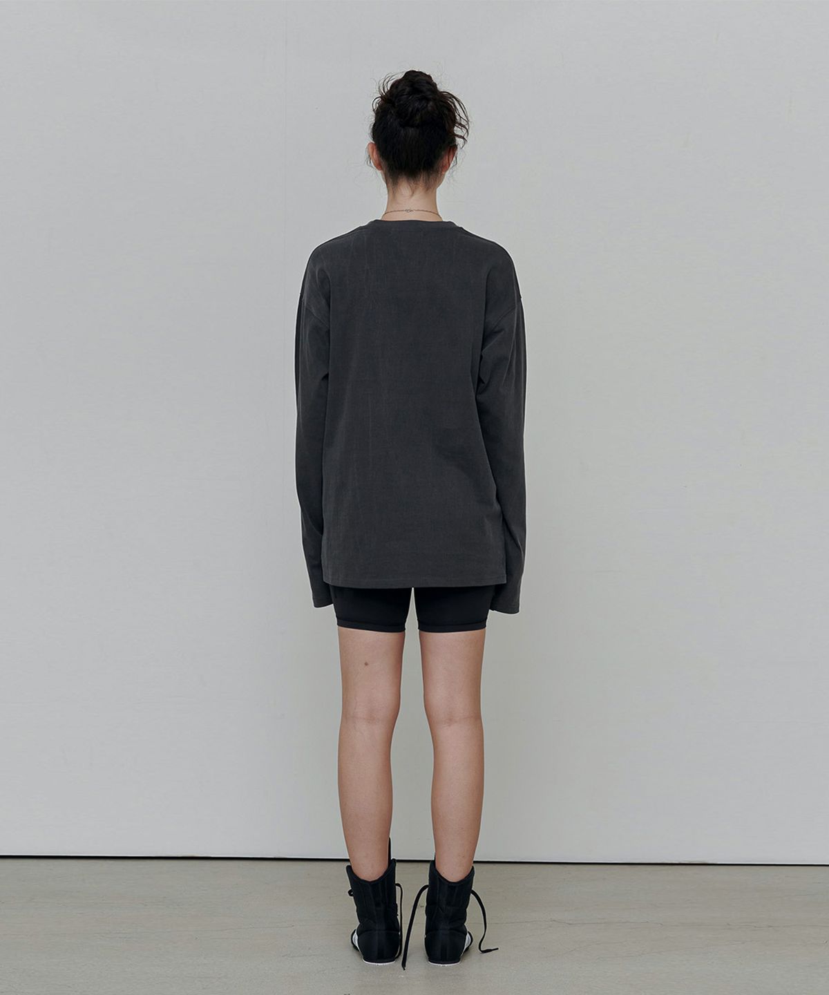 애니타임로릭(ANYTIME LOREAK) ROSE DYEING LONG SLEEVE-CHARCOAL(W)