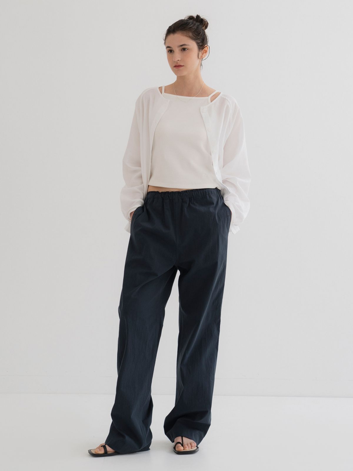 더미튼(THEMITTEN) [11th] Paper cotton blouse (white)