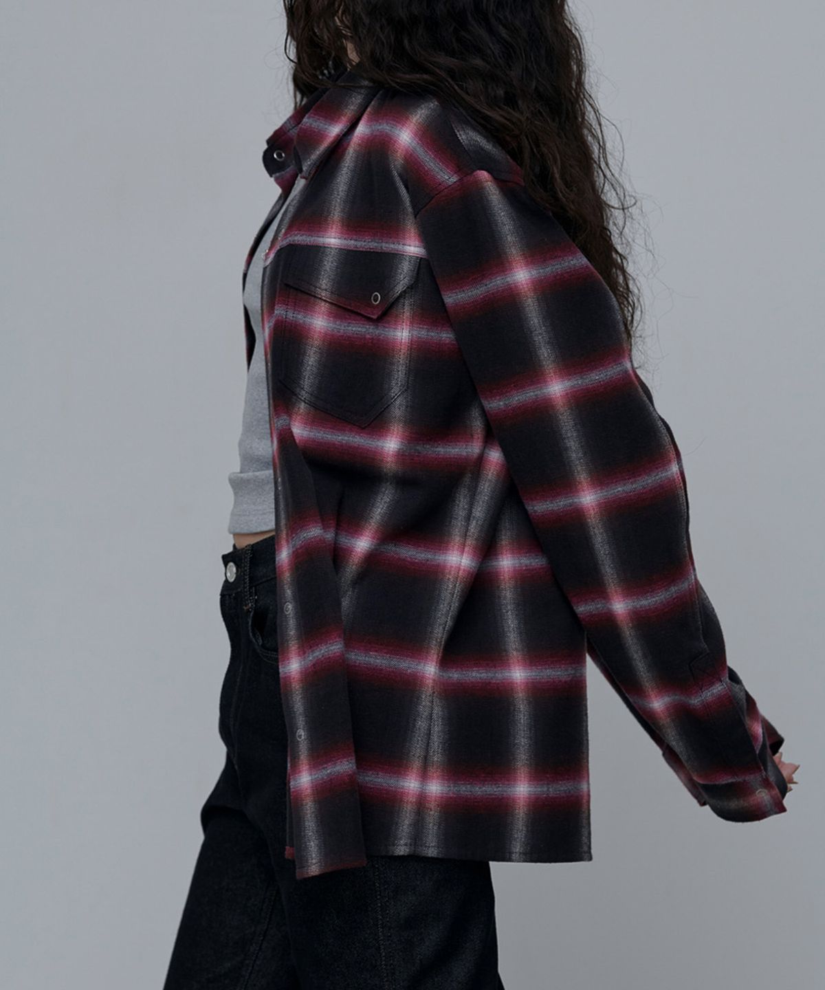 애니타임로릭(ANYTIME LOREAK) VIOLA CHECK SHIRT-RED(W)