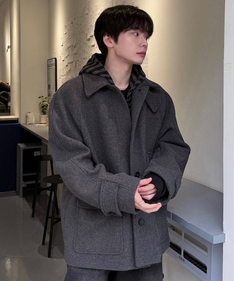 [오정규 PICK] [ON]두굿_[COUTURE]울 혼방 하프 발마칸 코트 - 4color