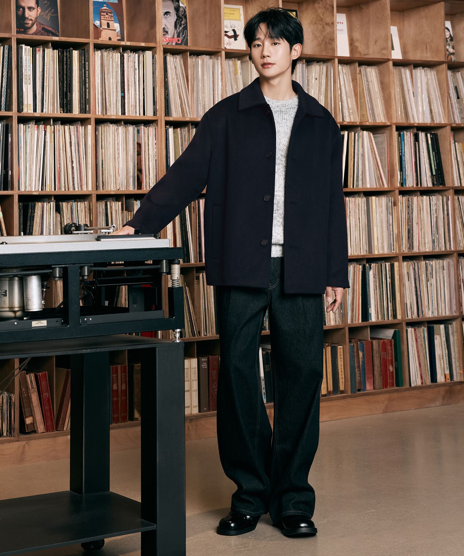 MUSINSA | MINDBRIDGE [COUTURE] Cashmere Knit Collar Half