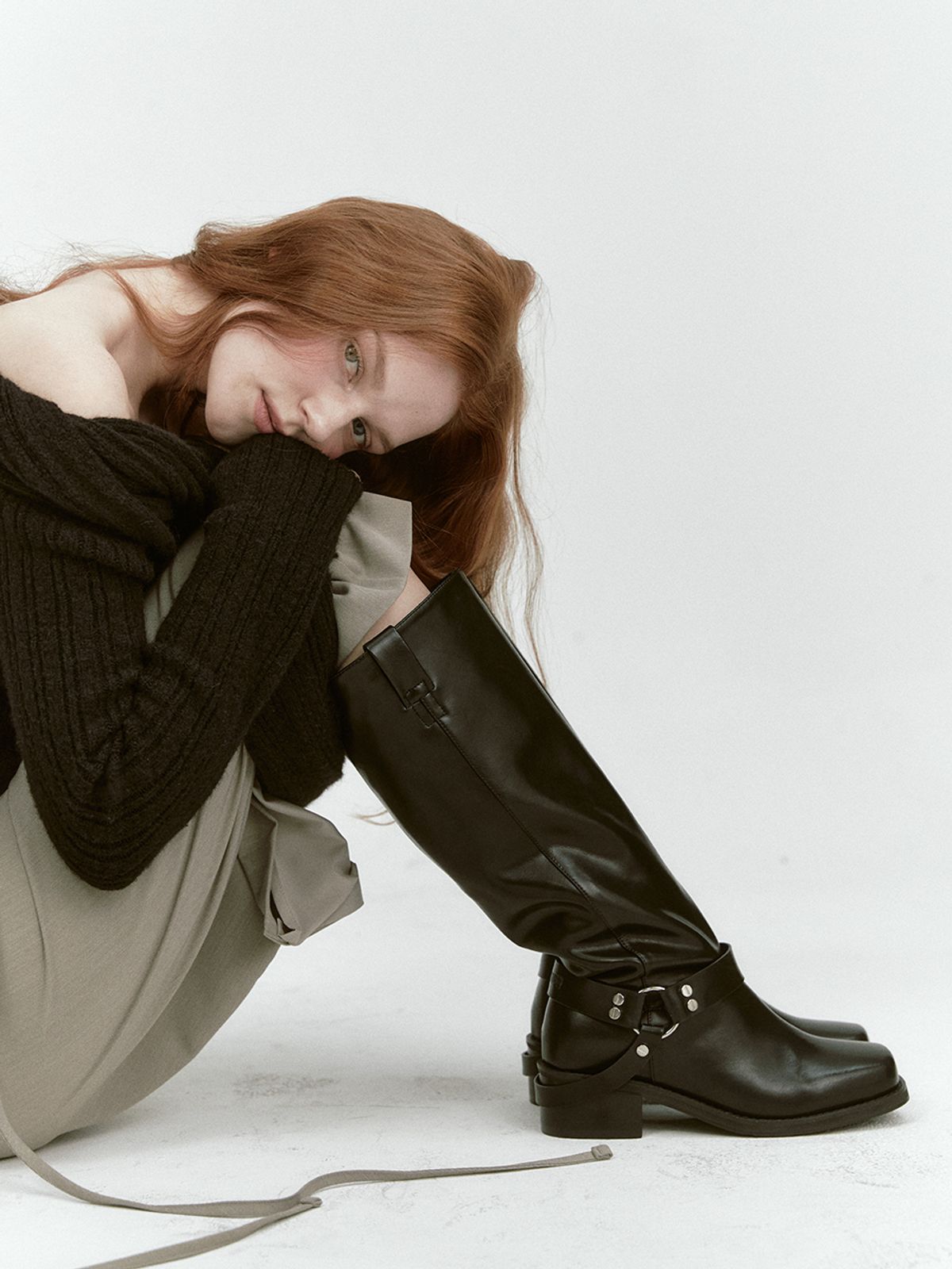 아수라(ASURA) MULTI LEATHER BOOTS (BLACK)