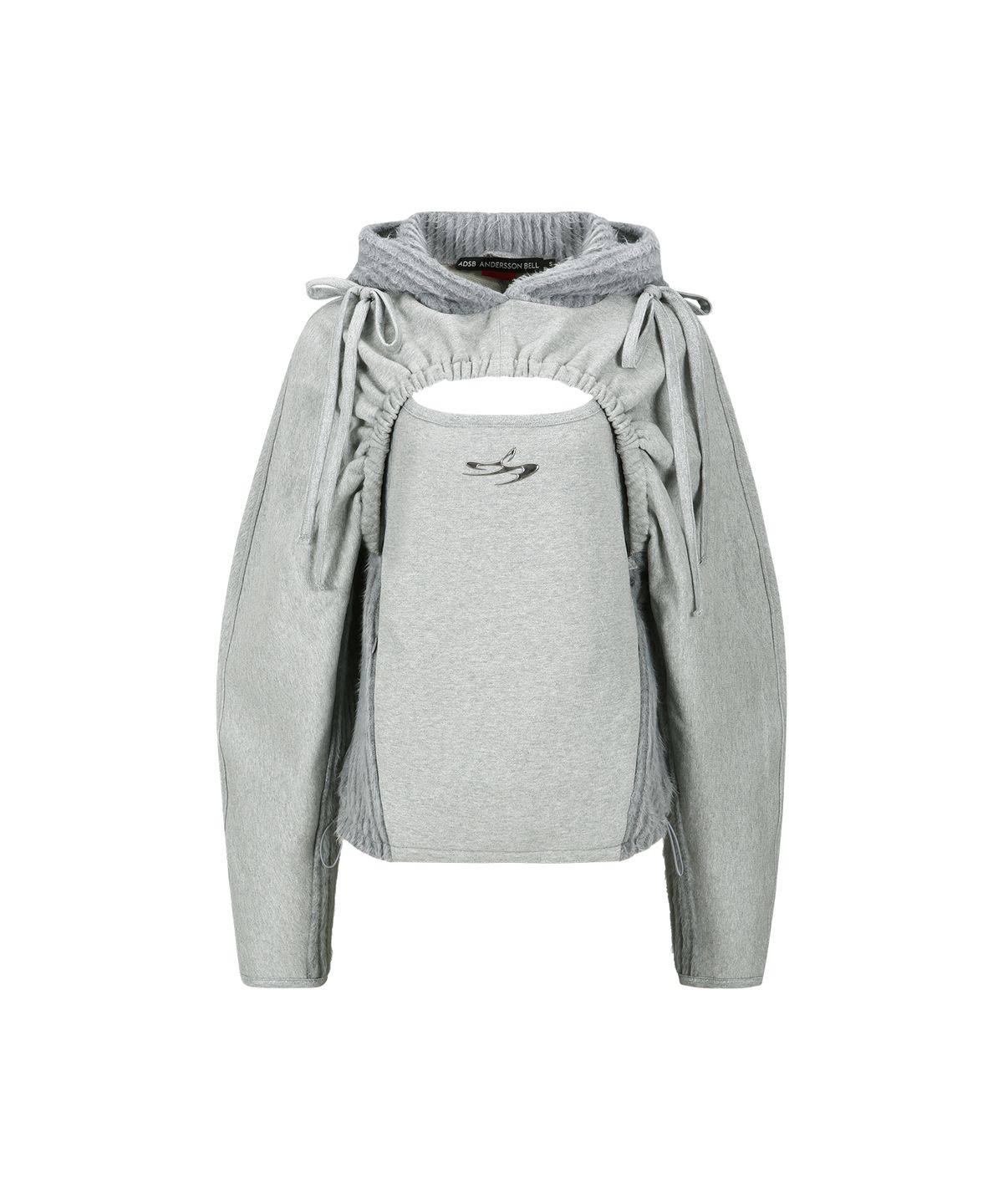 앤더슨벨(ADSB ANDERSSON BELL) (에센셜) 컷 아웃 셔링 후디 atb1193w(MELANGE GREY)