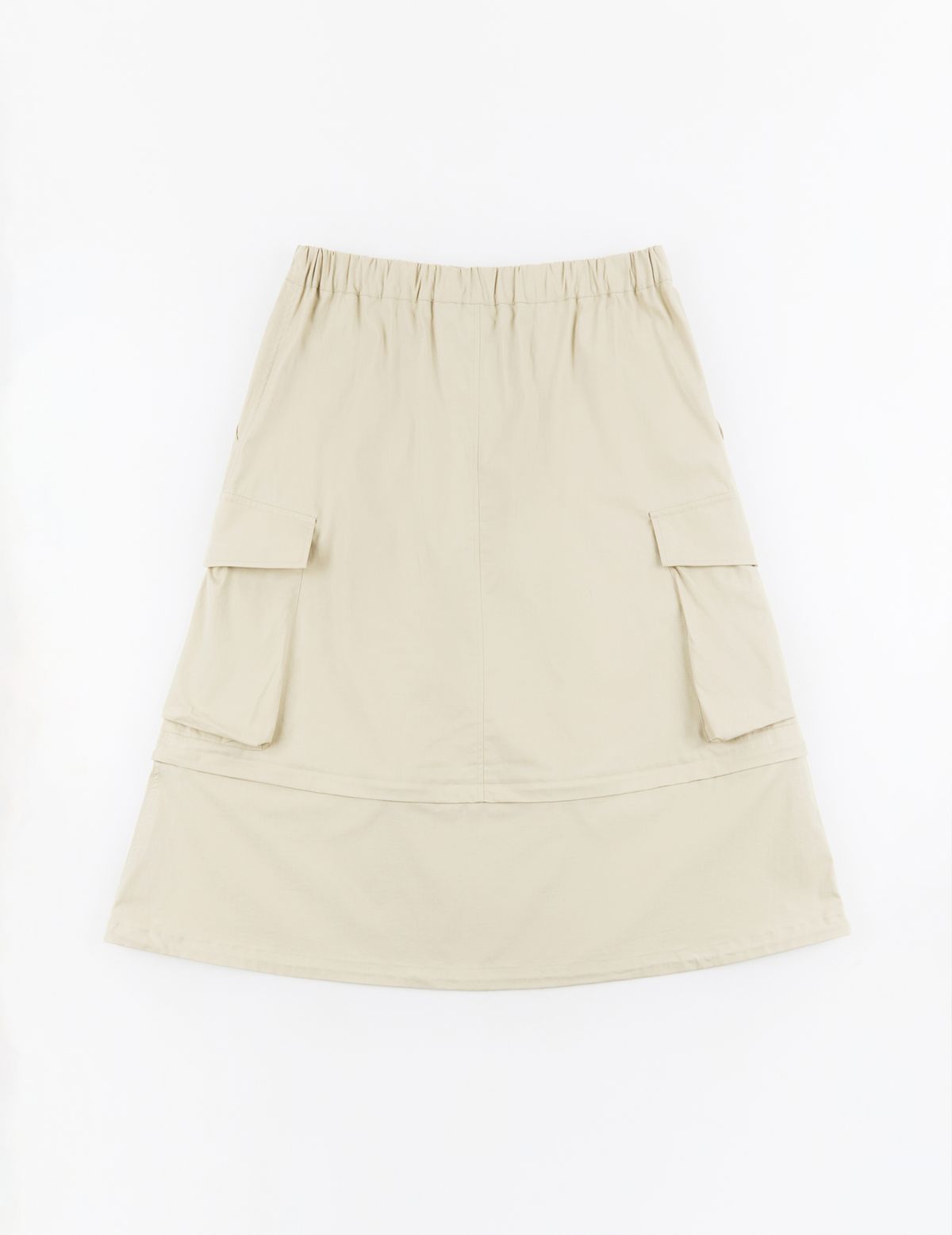큐클리프(CUECLYP) [HOWOE] CueQ Skirt (Beige)