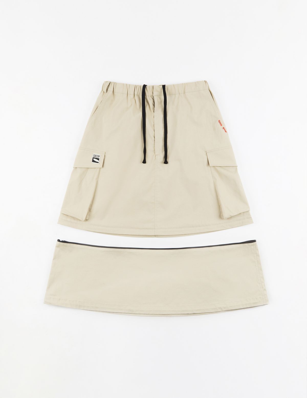 큐클리프(CUECLYP) [HOWOE] CueQ Skirt (Beige)
