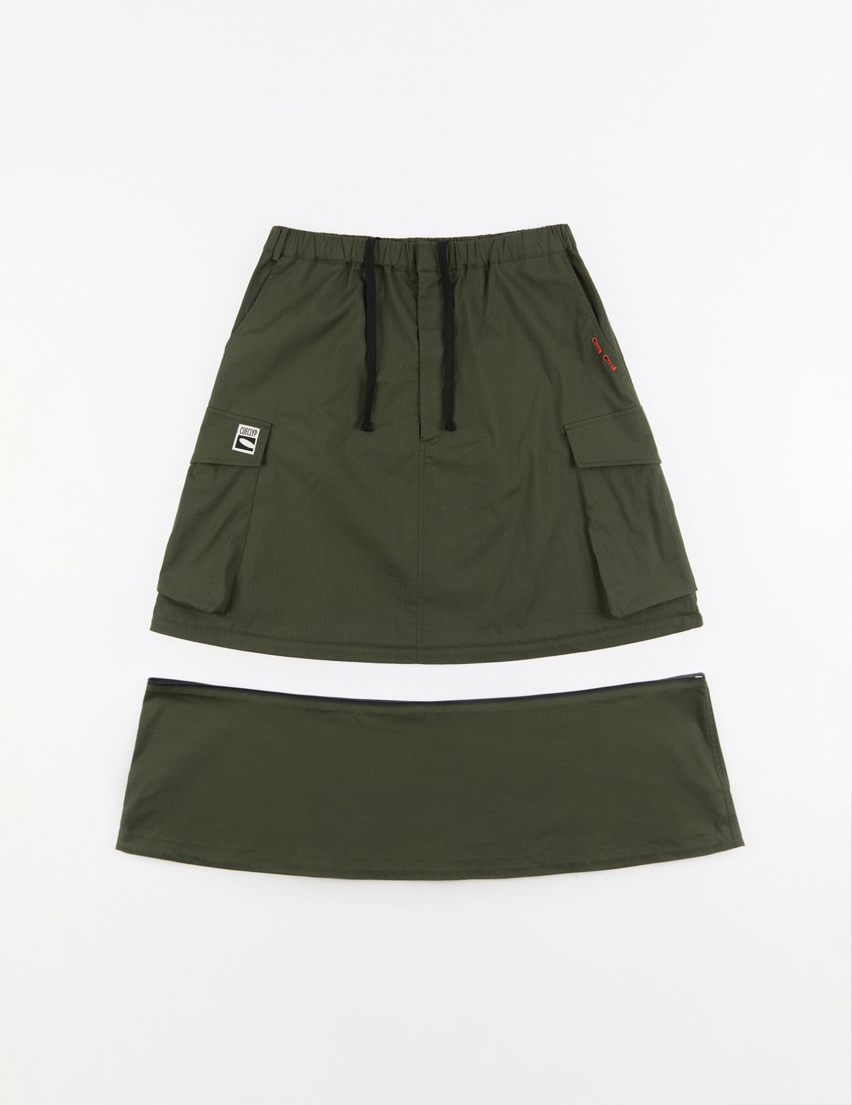 큐클리프(CUECLYP) [HOWOE] CueQ Skirt (Khaki)