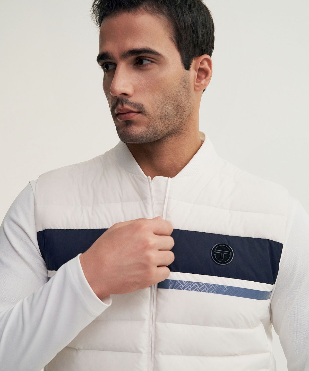 세르지오 타키니(SERGIO TACCHINI) M 쿠쉬웜 경량 다운베스트 (White)