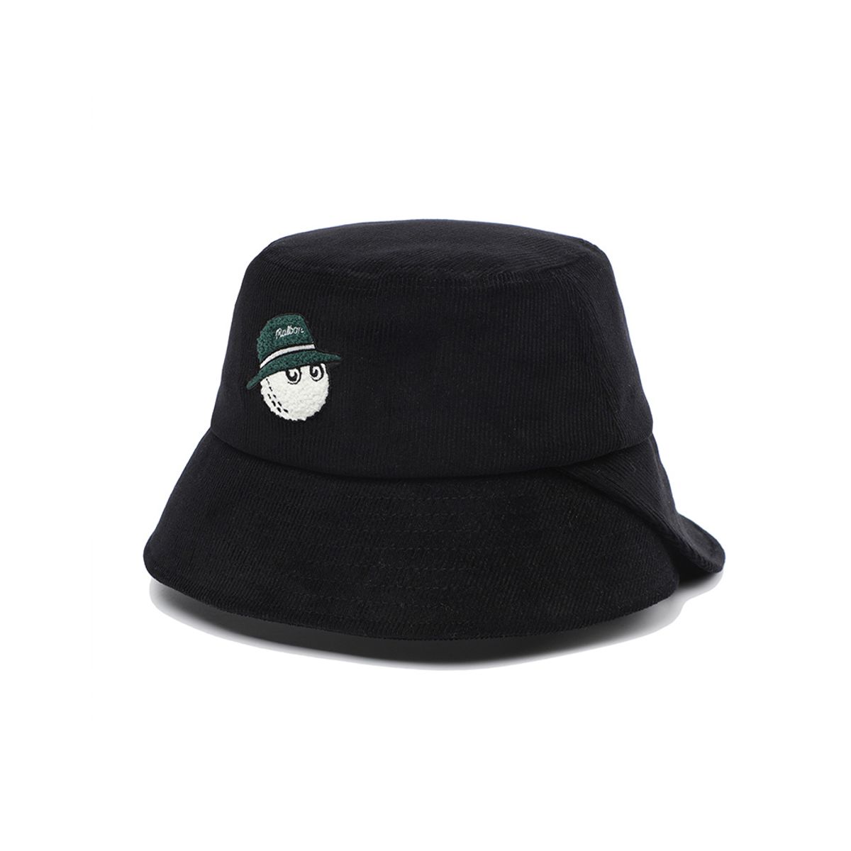말본 골프(MALBON GOLF) 코듀로이 와펜 버킷햇 BLACK (WOMAN)