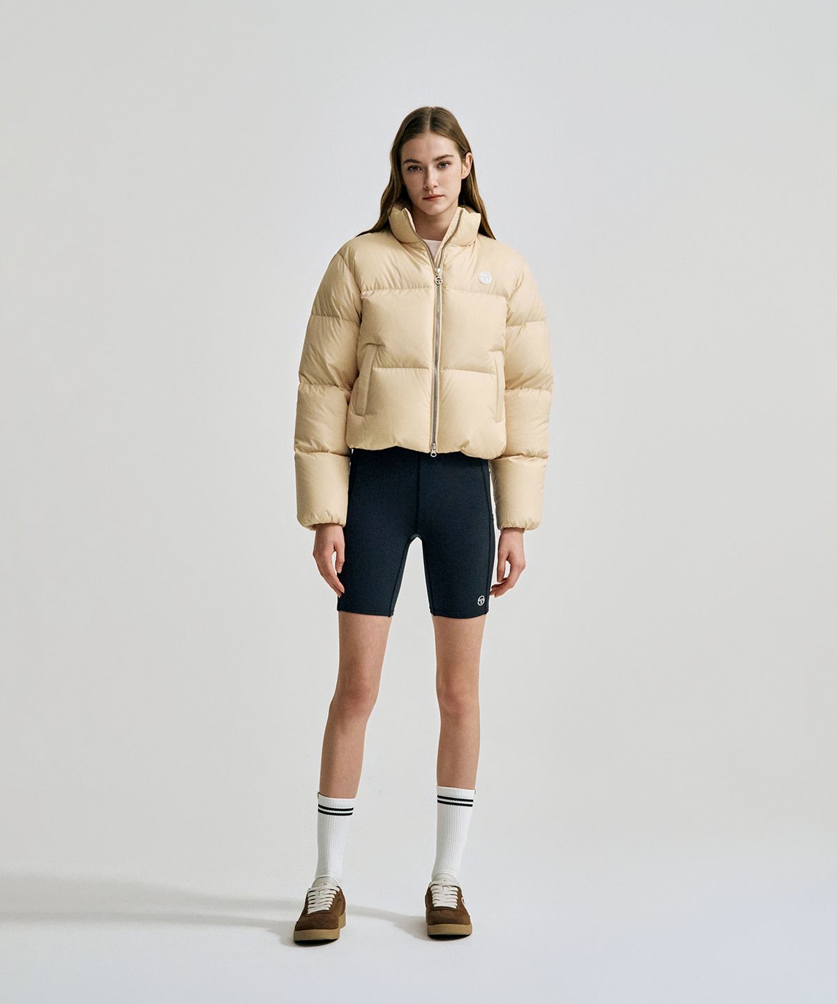 세르지오 타키니(SERGIO TACCHINI) W 데일리 크롭 다운점퍼 (Beige)