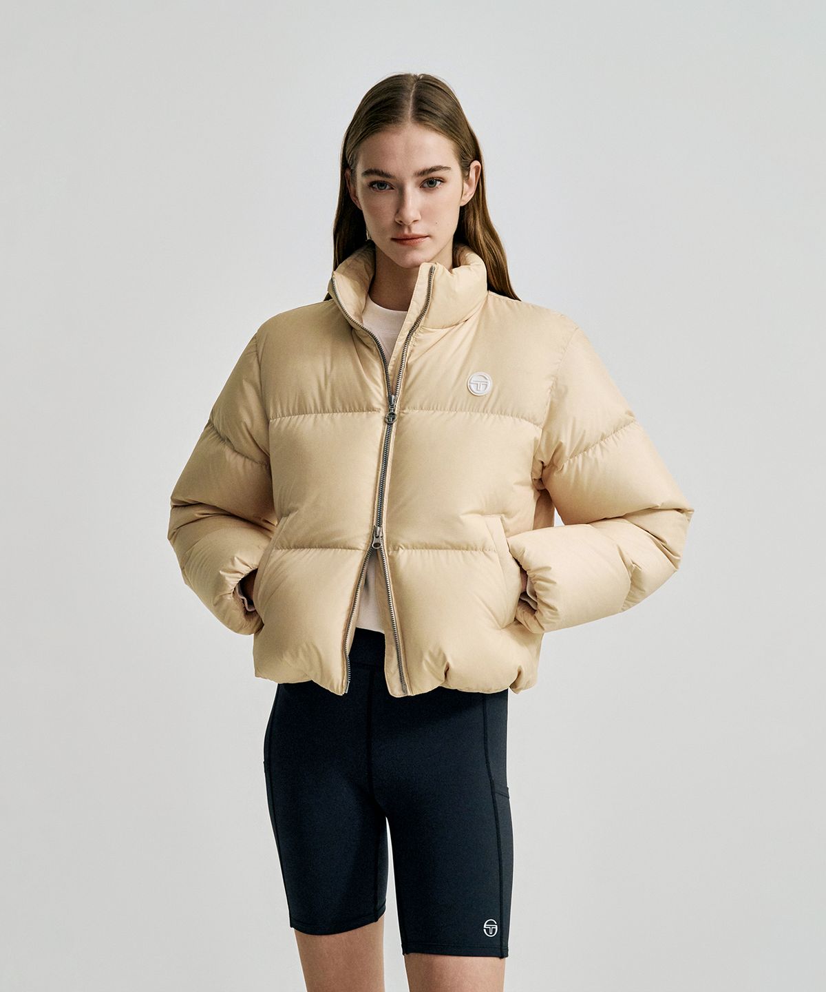 세르지오 타키니(SERGIO TACCHINI) W 데일리 크롭 다운점퍼 (Beige)
