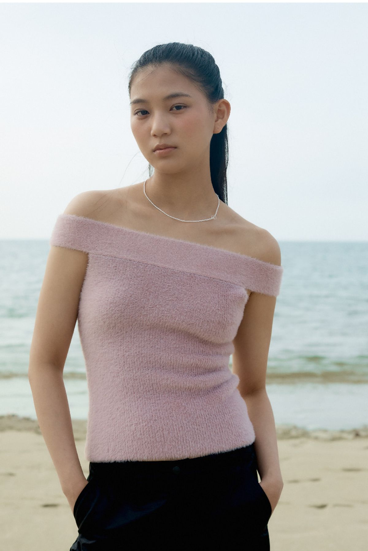 큐피도(KUPIDO) Sally knit top _ pink
