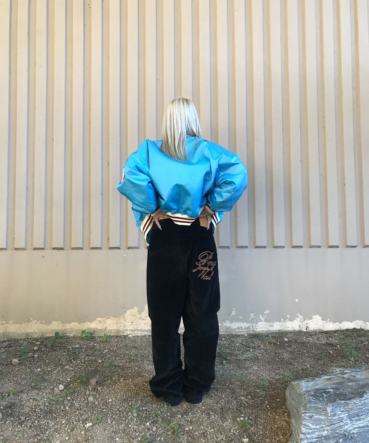 피엔지 저널(PNG JOURNAL) P LOGO BOMBER - SKY BLUE