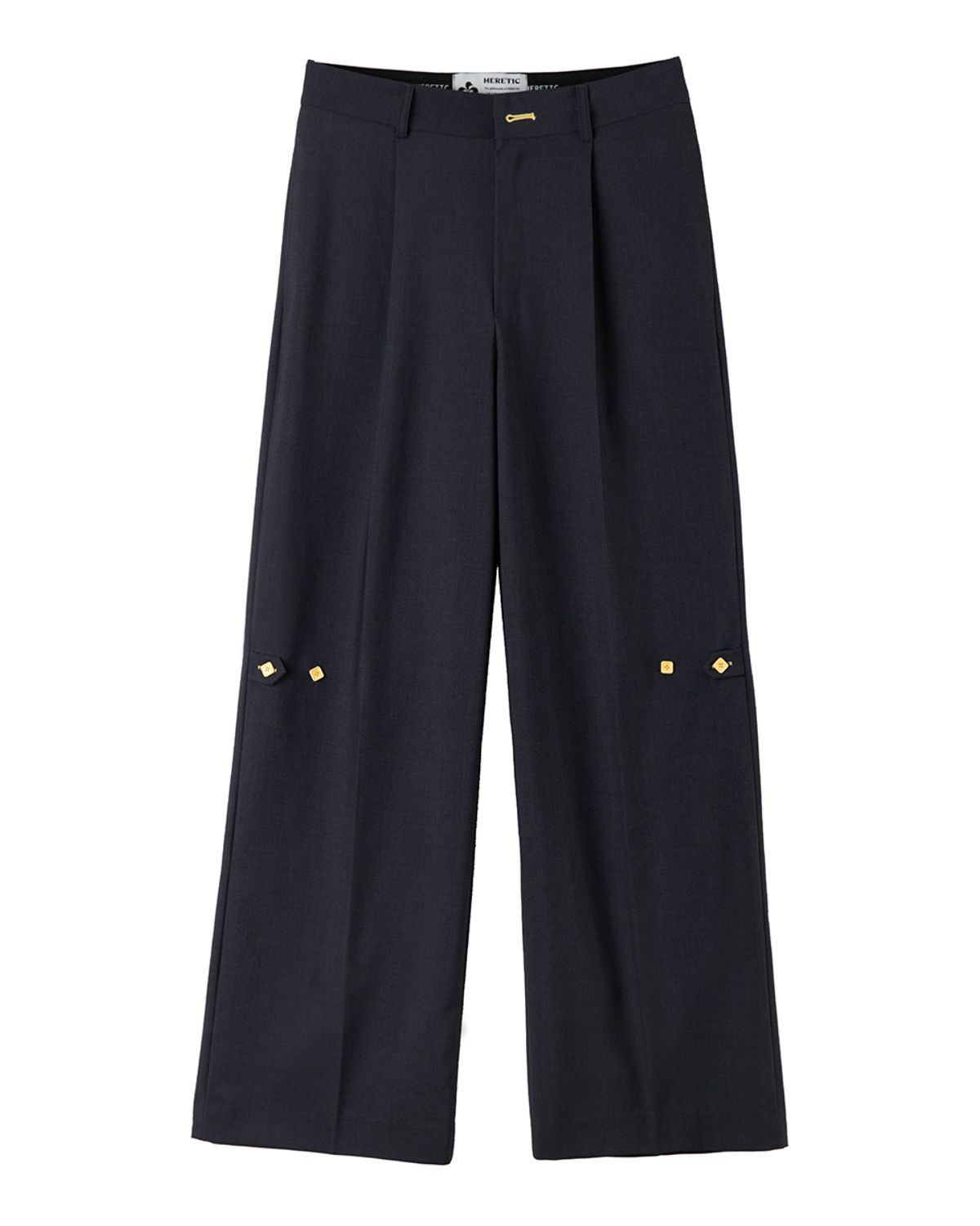 헤레틱(HERETIC) BUTTON TROUSER / charcoal