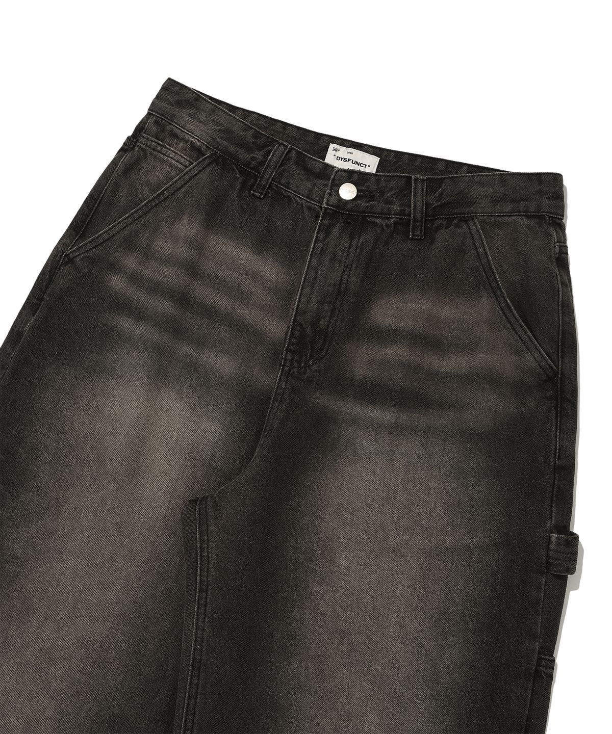 디스펑트(DYSFUNCT) KEY RING WASHING DENIM PANTS(BLACK)