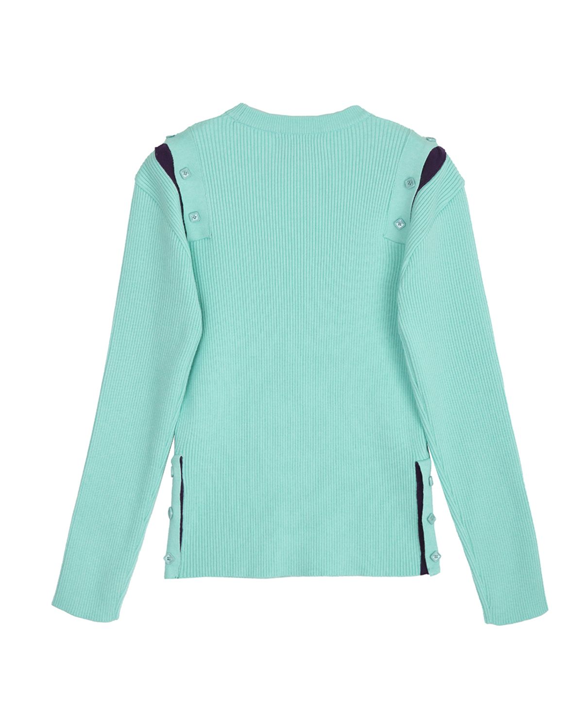 헤레틱(HERETIC) BUTTON CUT-OFF KNIT / mint