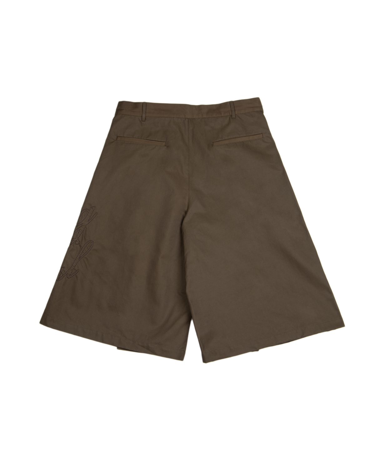 피엔지 저널(PNG JOURNAL) PLEATED  BERMUDA SHORTS -   DARK BEIGE