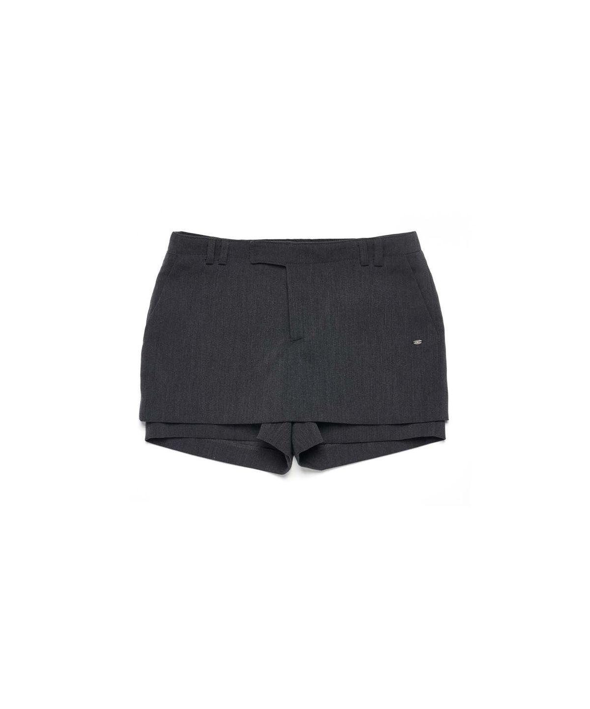 라츠유(LOTSYOU) lotsyou_Wonder Wander Strap Skirt Charcoal