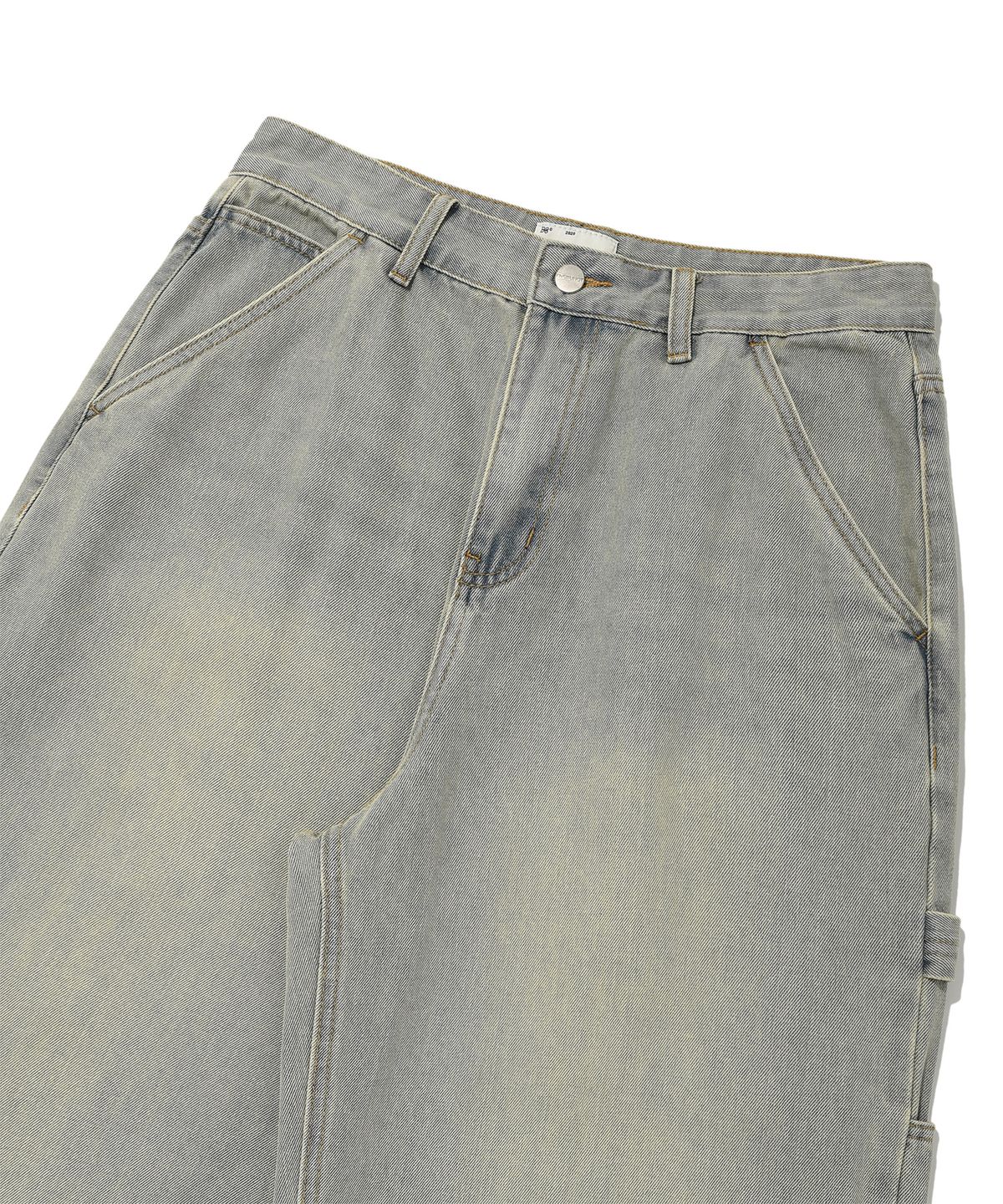 디스펑트(DYSFUNCT) KEY RING WASHING DENIM PANTS(SAND BLUE)