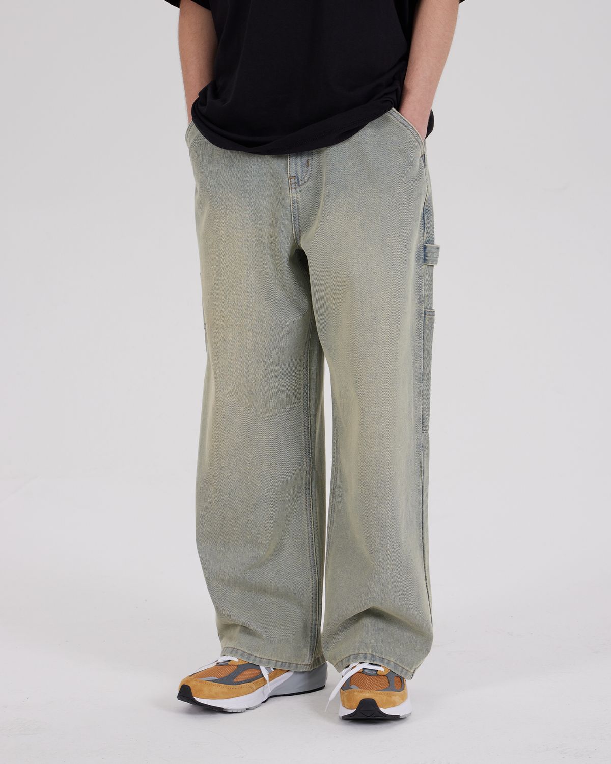 디스펑트(DYSFUNCT) KEY RING WASHING DENIM PANTS(SAND BLUE)