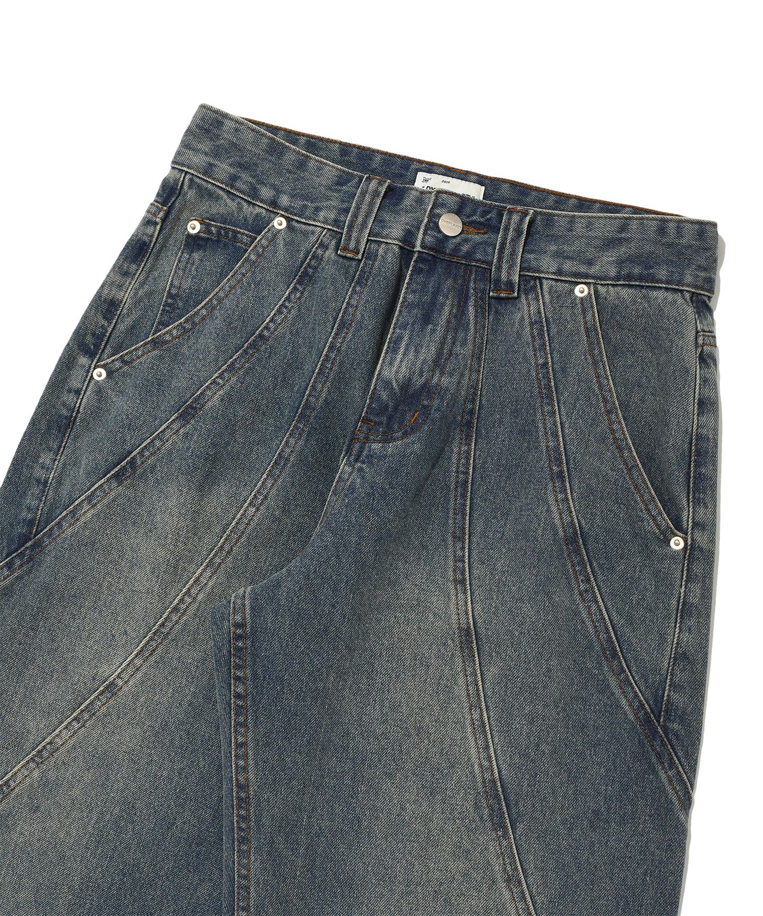 MUSINSA公式 | DYSFUNCT TWIST INCISION WASHING DENIM PANTS