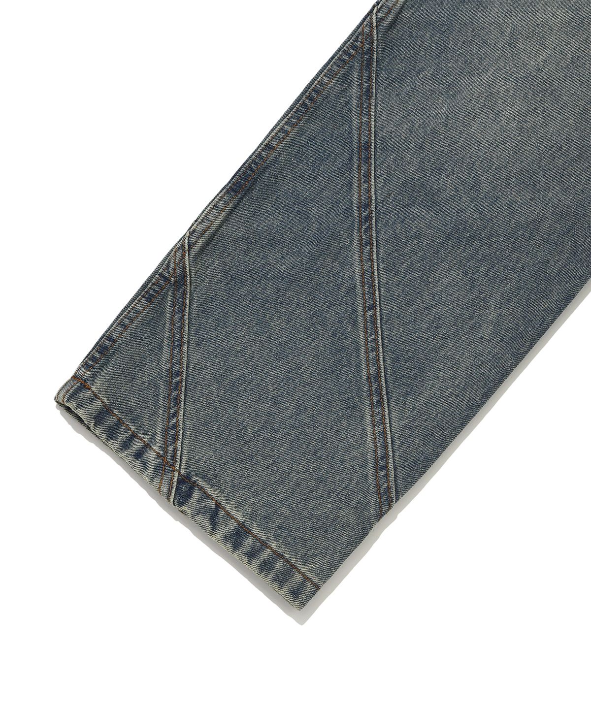 디스펑트(DYSFUNCT) TWIST INCISION WASHING DENIM PANTS(SAND BLUE)