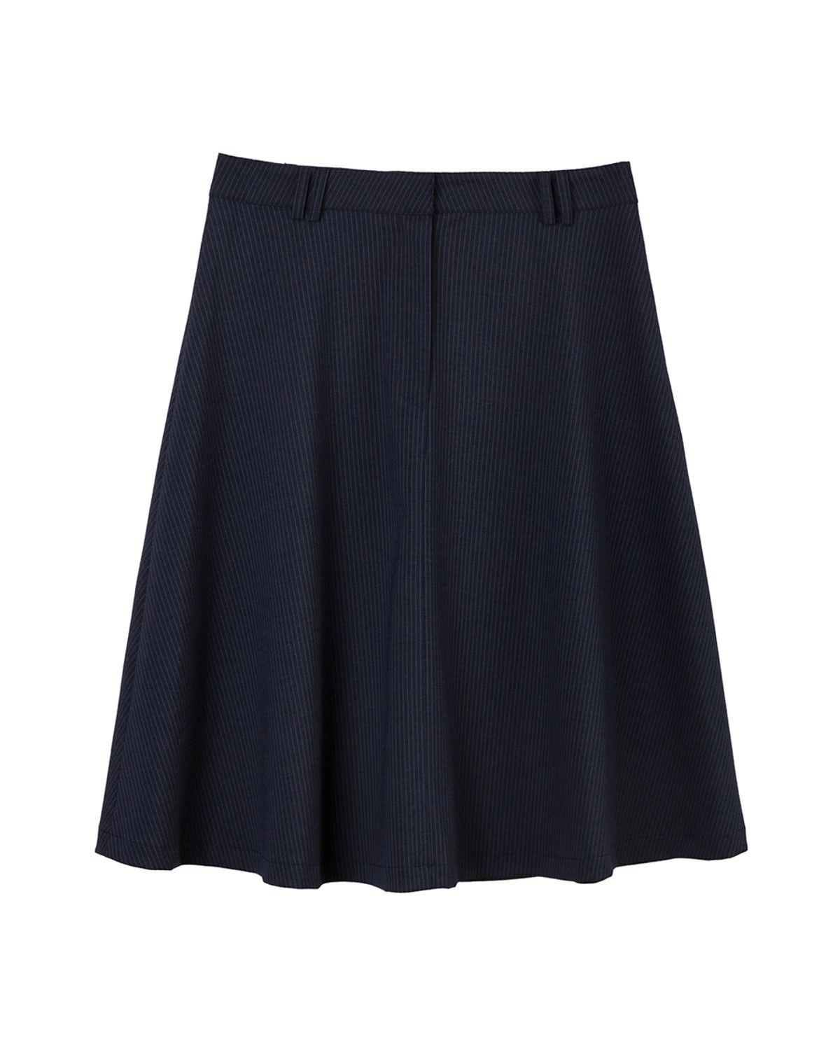 헤레틱(HERETIC) BUTTON FLARED SKIRT / navy