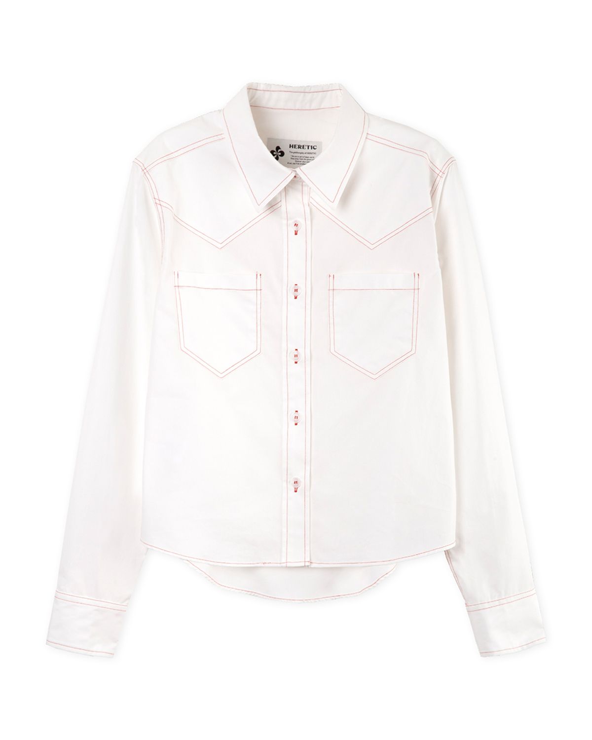 헤레틱(HERETIC) WESTERN SOLID SHIRT / white