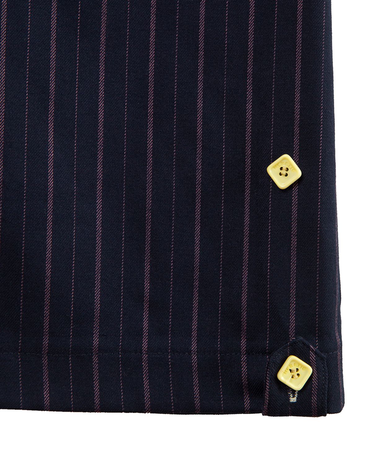 헤레틱(HERETIC) BUTTON STRIPE BENDING PANTS / purple
