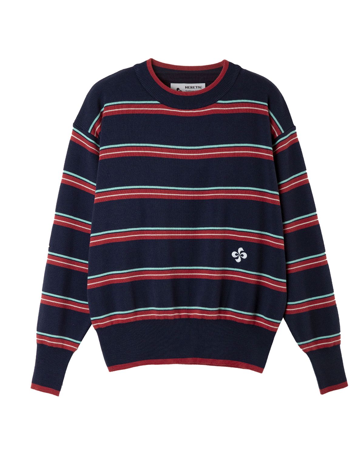 헤레틱(HERETIC) VINTAGE STRIPE KNIT / navy