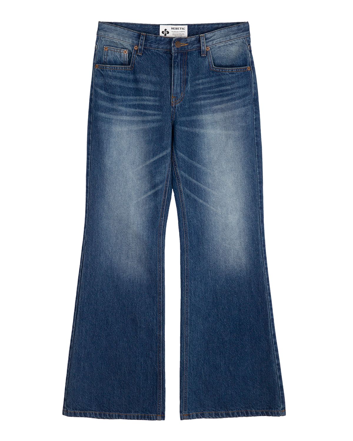 헤레틱(HERETIC) BOOT-CUT DENIM PANTS / dark blue