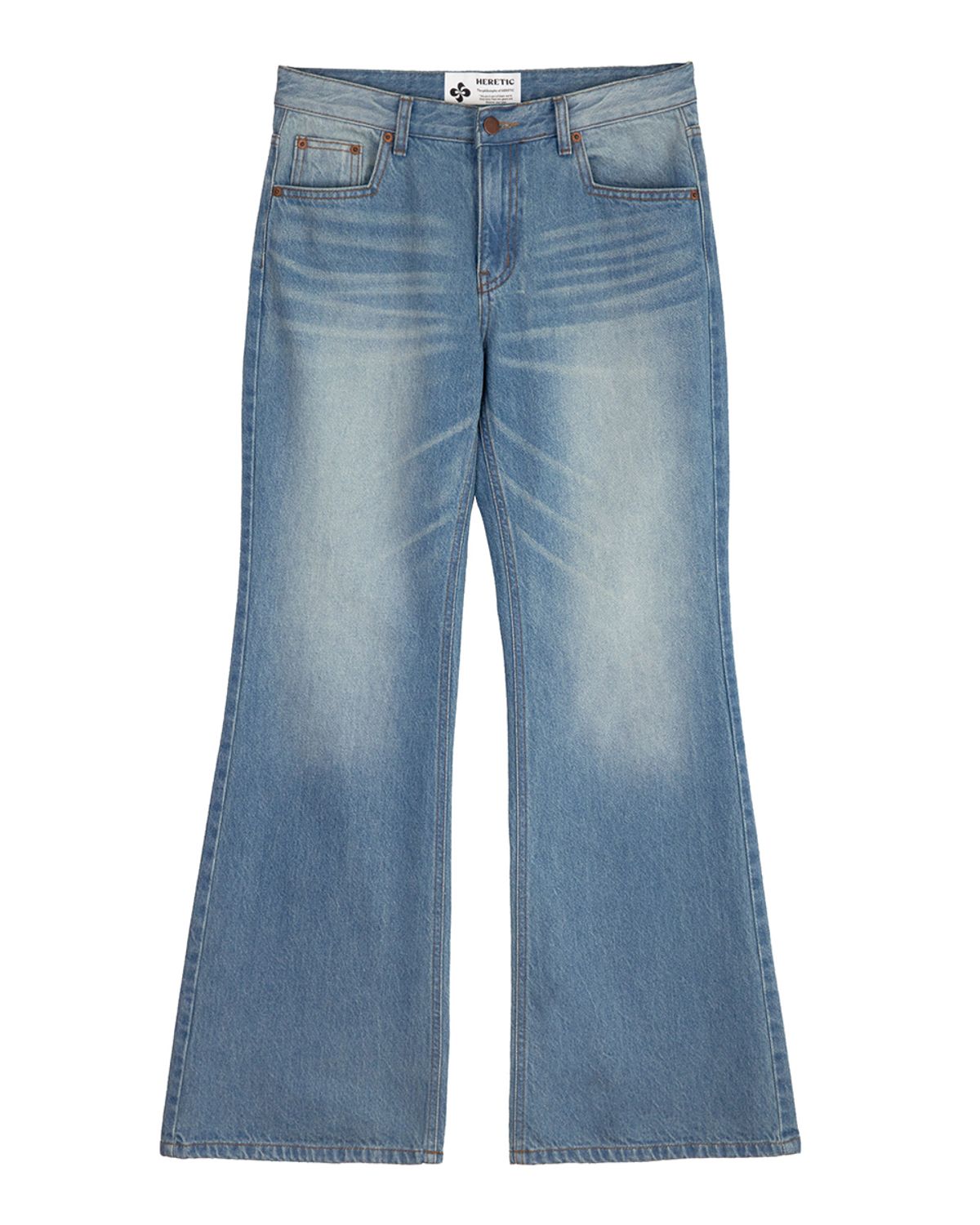 헤레틱(HERETIC) BOOT-CUT DENIM PANTS / blue