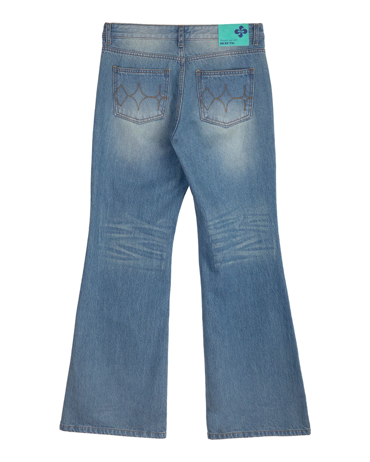 헤레틱(HERETIC) BOOT-CUT DENIM PANTS / blue