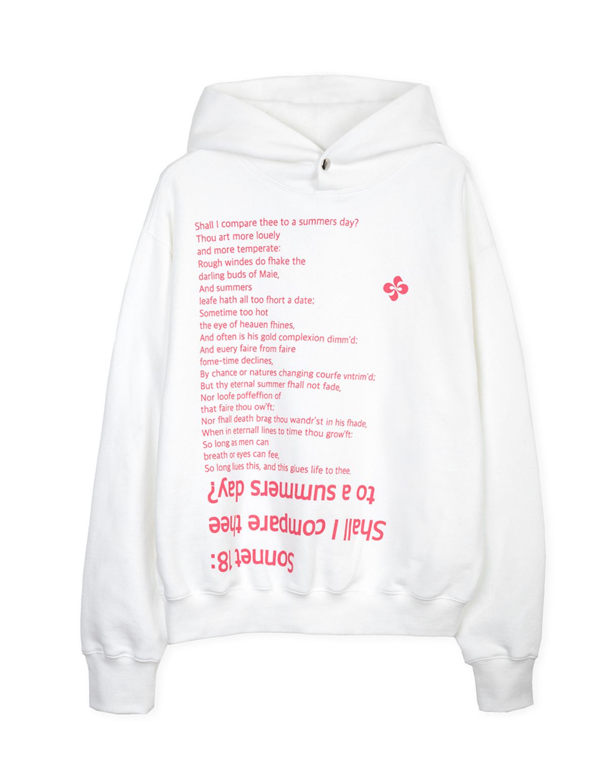 헤레틱(HERETIC) SONNET 18 HOODIE / white pink