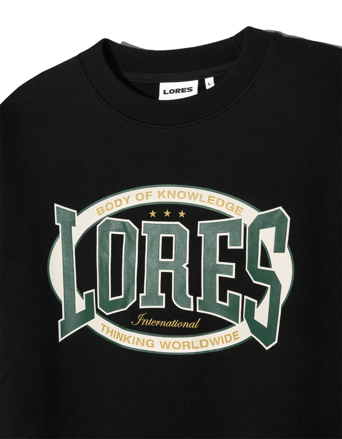 로어즈(LORES) Bulge Logo Sweatshirts - Black