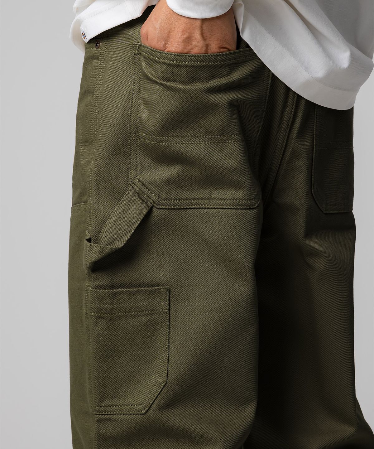 디키즈(DICKIES) 더블니 카펜터 트윌 워크팬츠 Olive