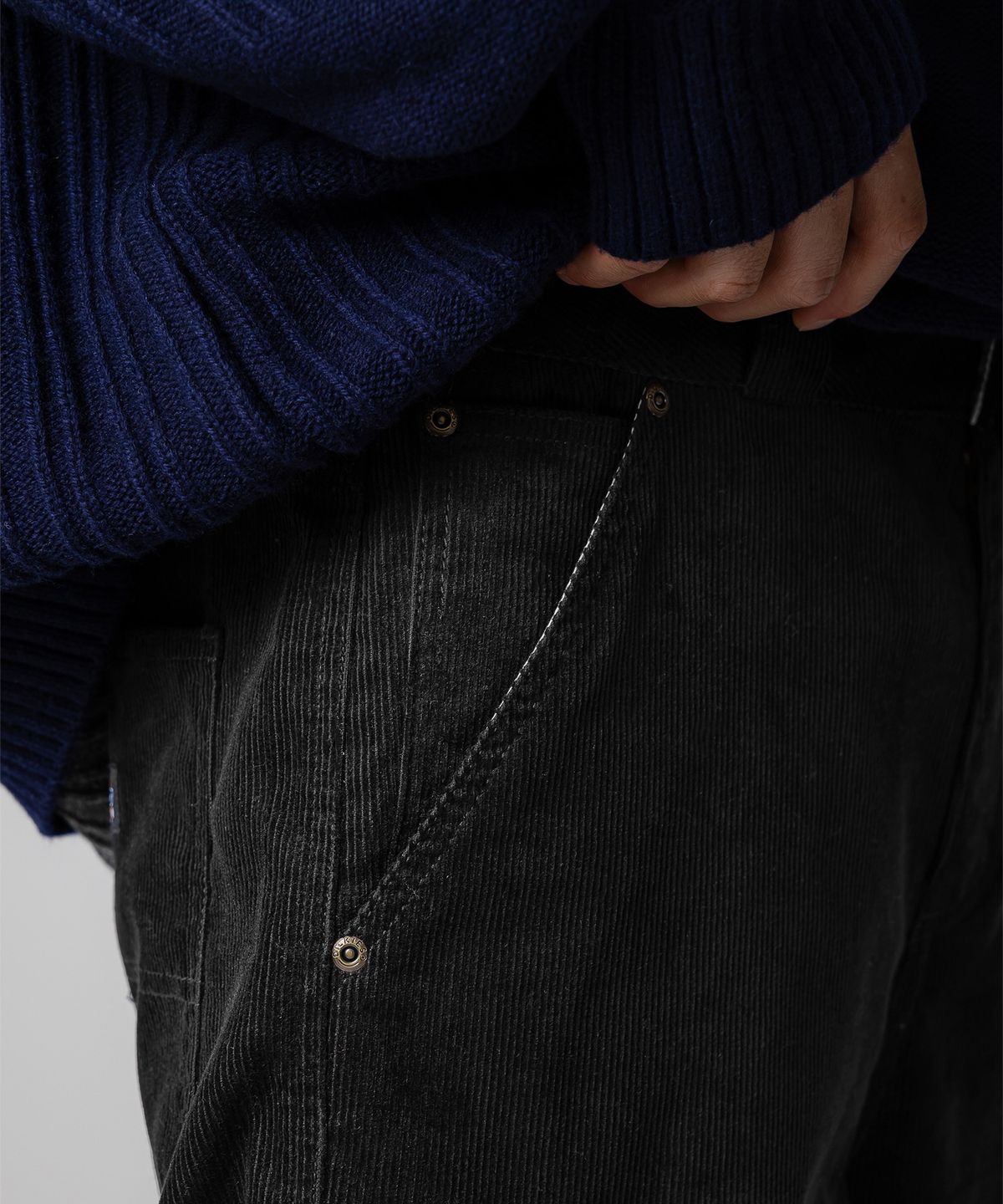 디키즈(DICKIES) 더블니 코듀로이 워크팬츠 Black