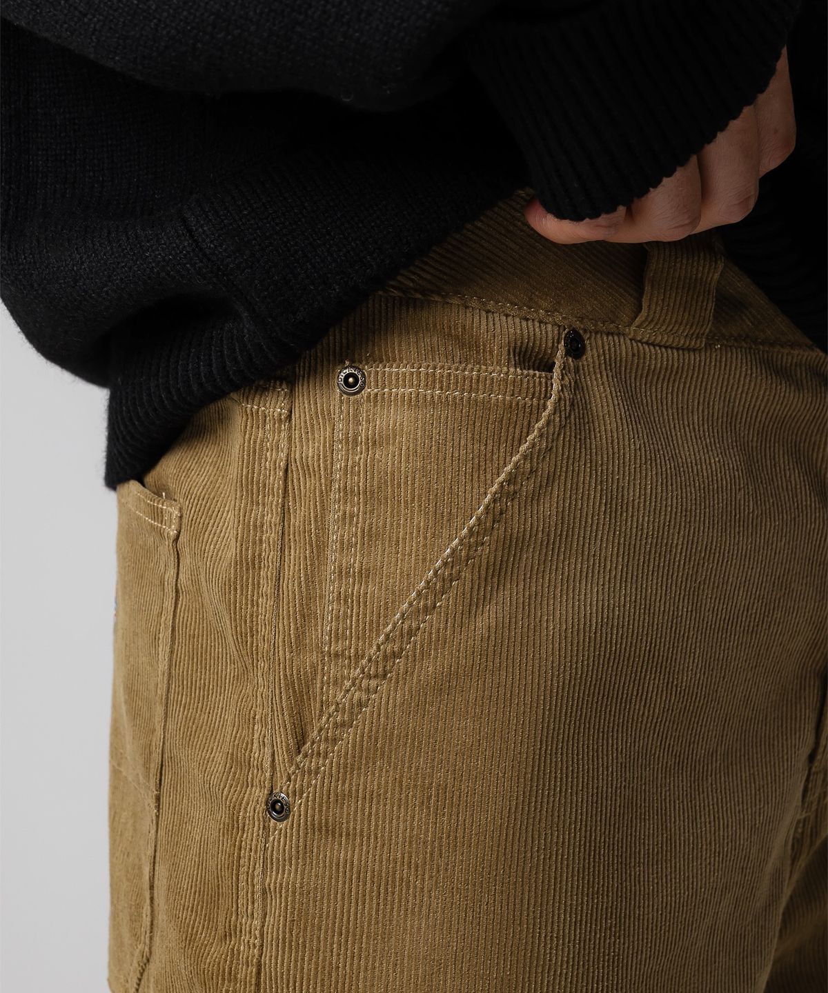 디키즈(DICKIES) 더블니 코듀로이 워크팬츠 Khaki
