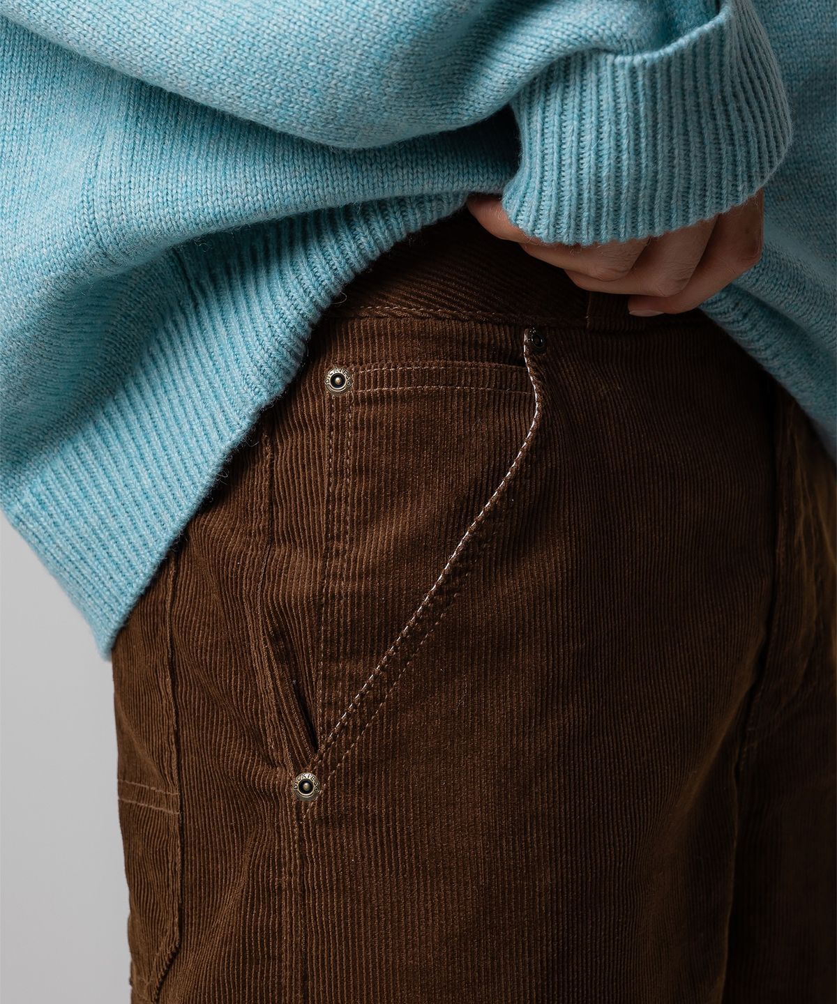 디키즈(DICKIES) 더블니 코듀로이 워크팬츠 Brown