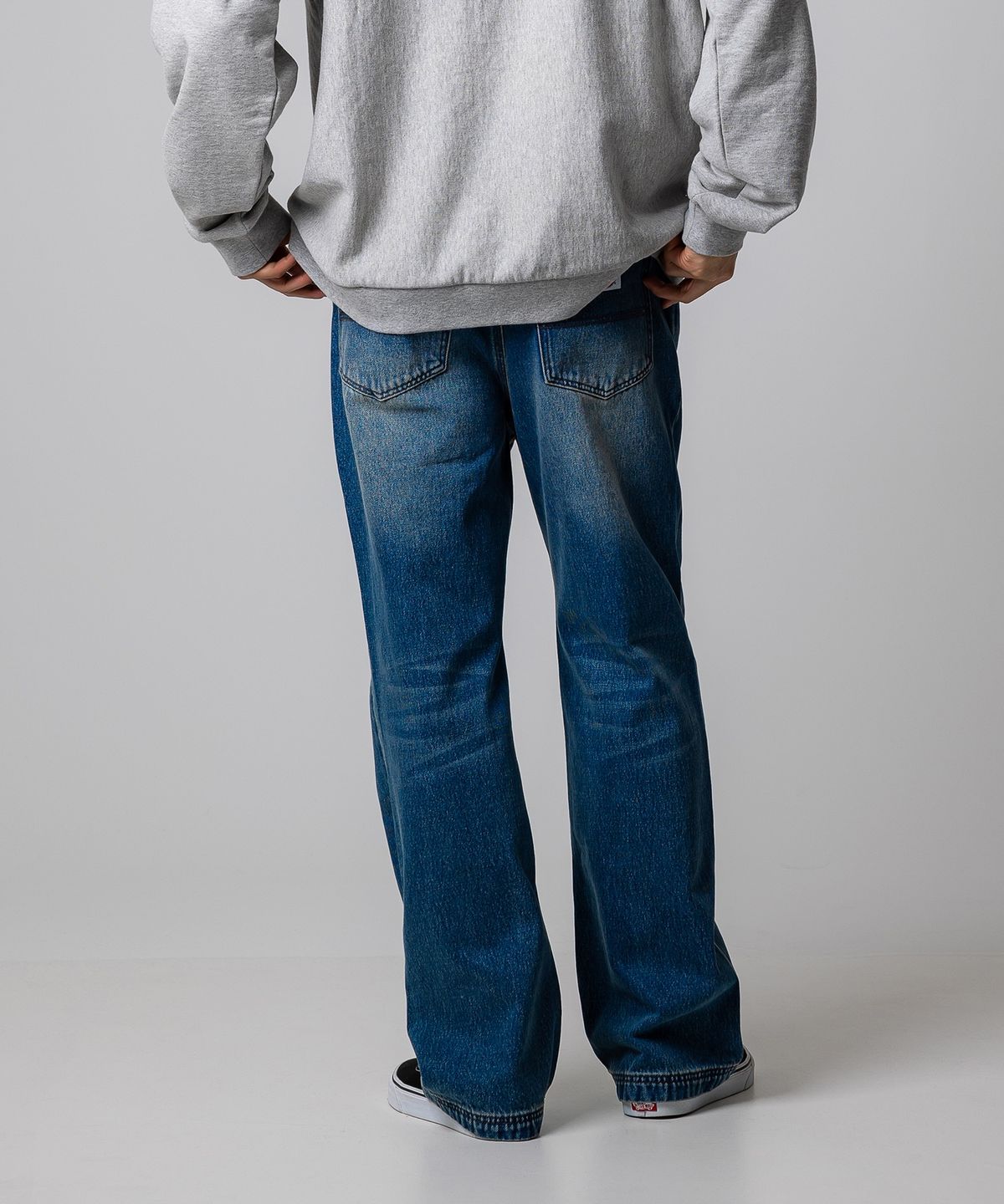 디키즈(DICKIES) 부츠컷 워시드 데님 팬츠 Blue
