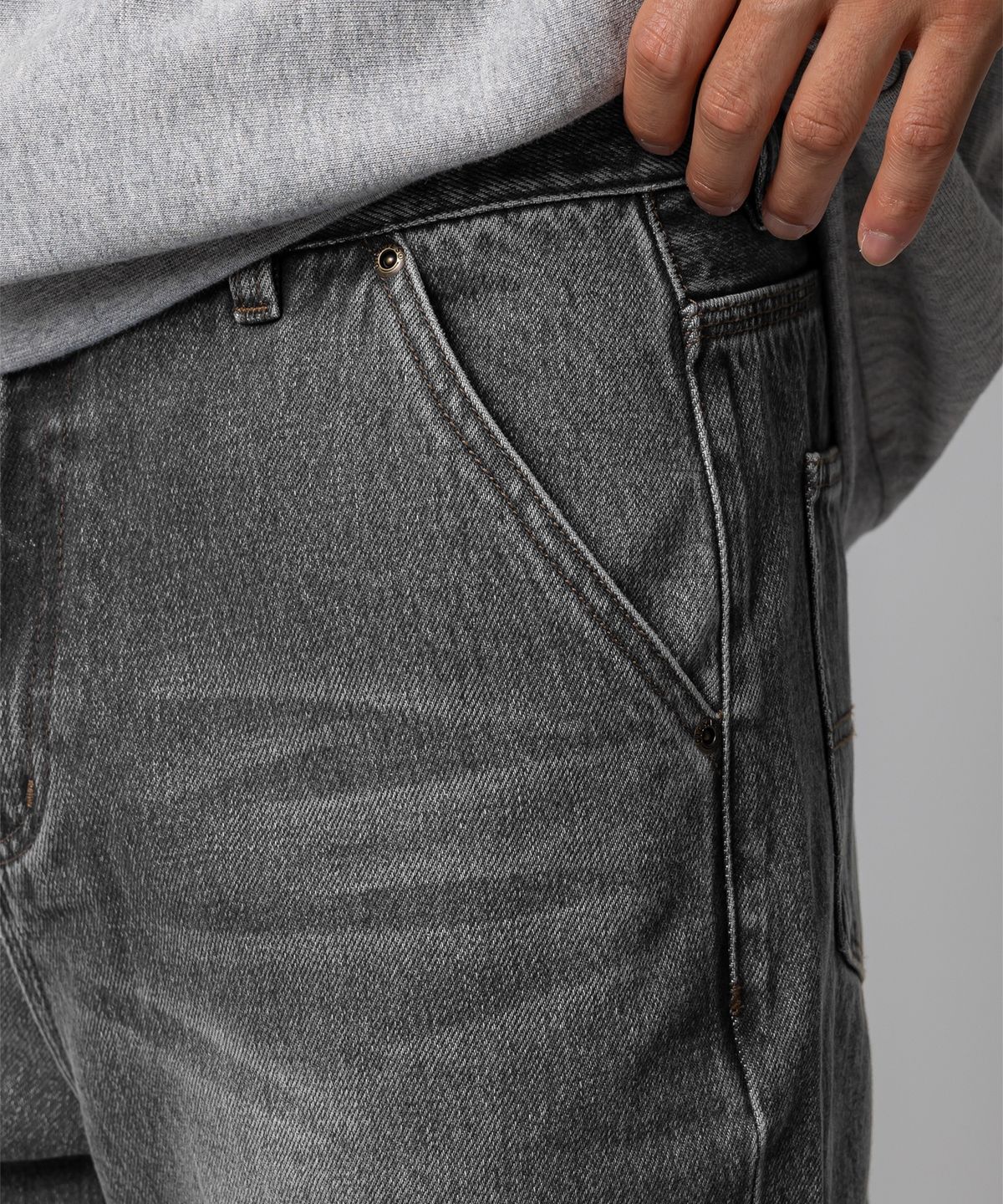 디키즈(DICKIES) 부츠컷 워시드 데님 팬츠 Gray