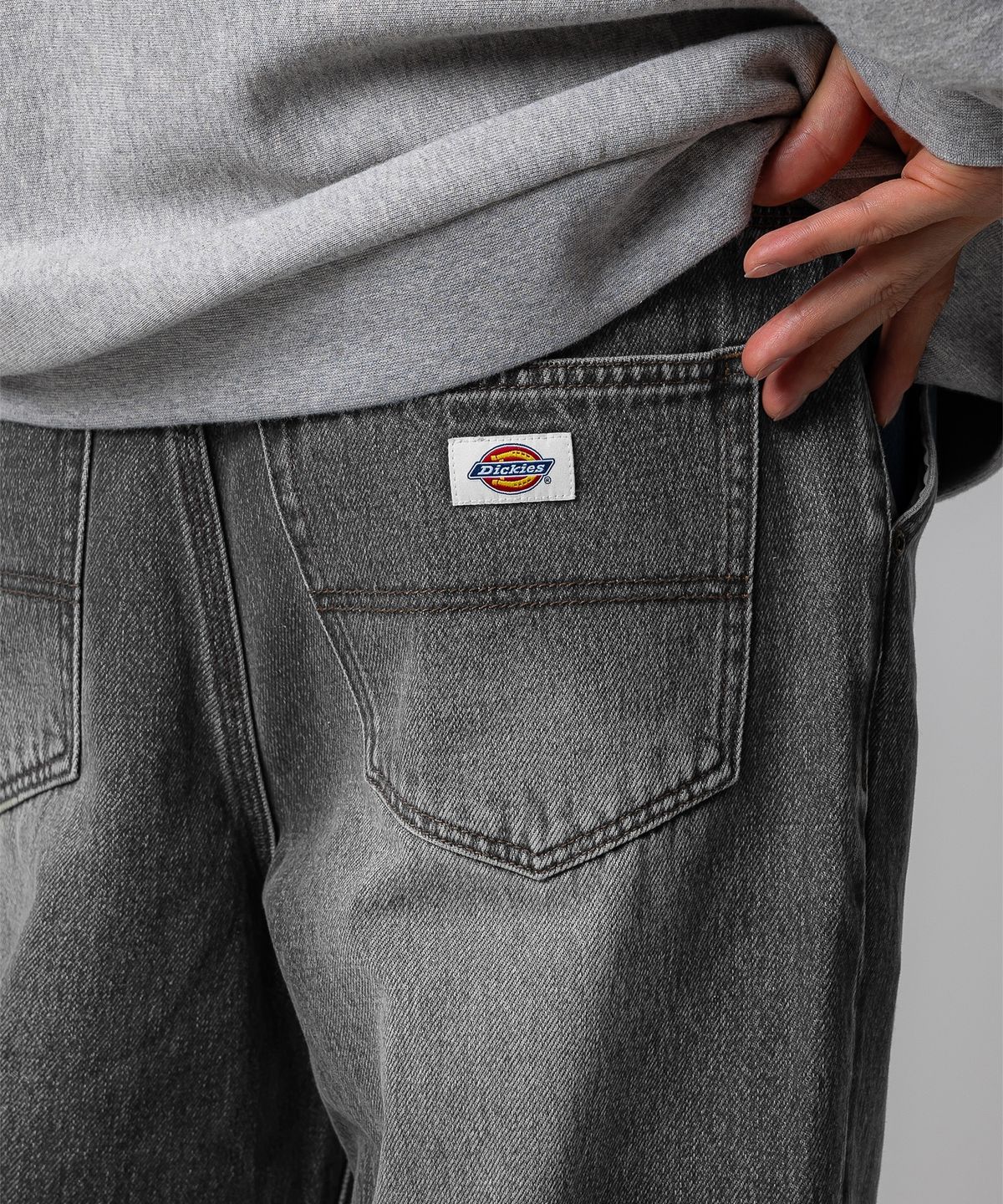 디키즈(DICKIES) 부츠컷 워시드 데님 팬츠 Gray