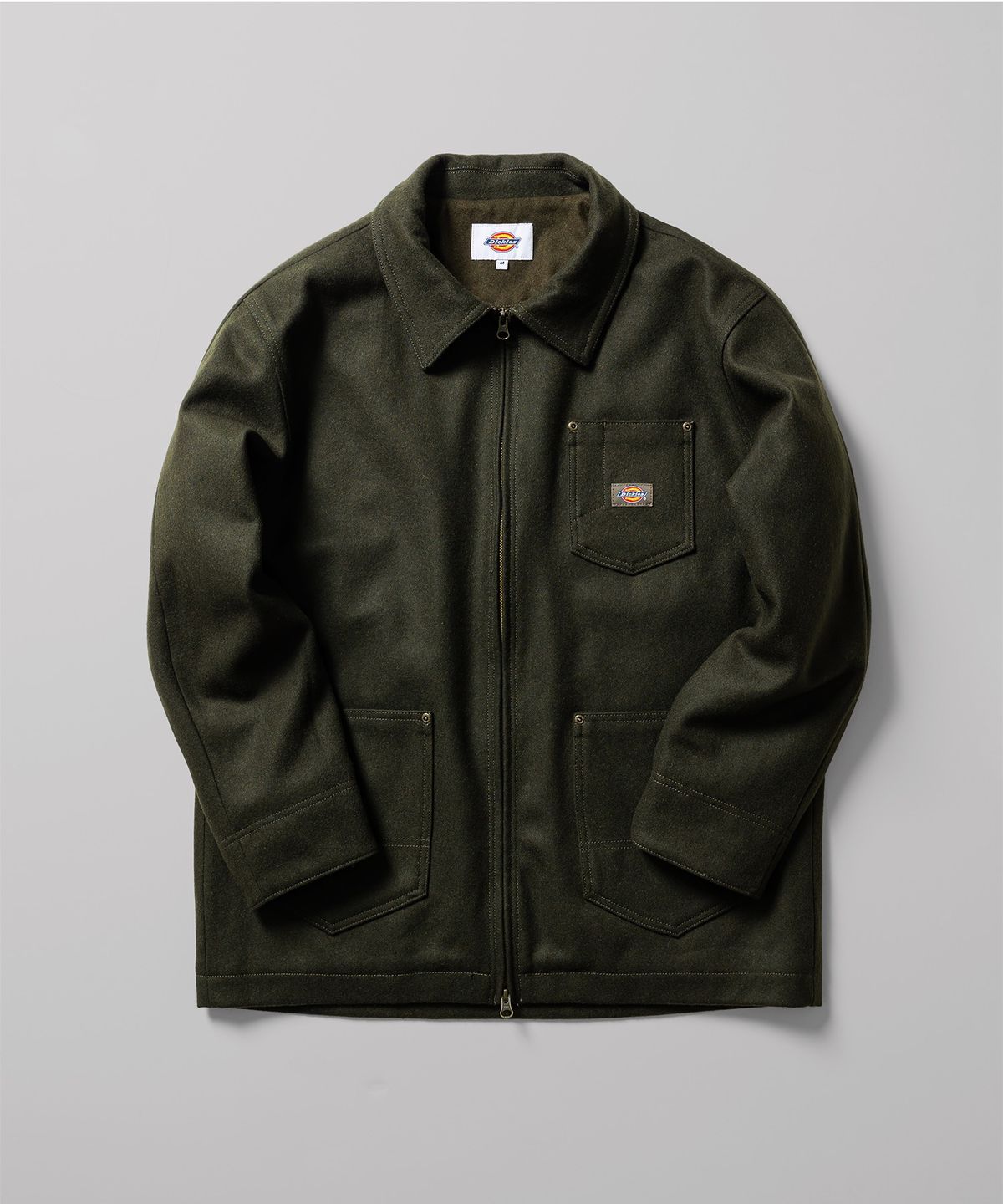 디키즈(DICKIES) 울 집업 초어 재킷 Olive