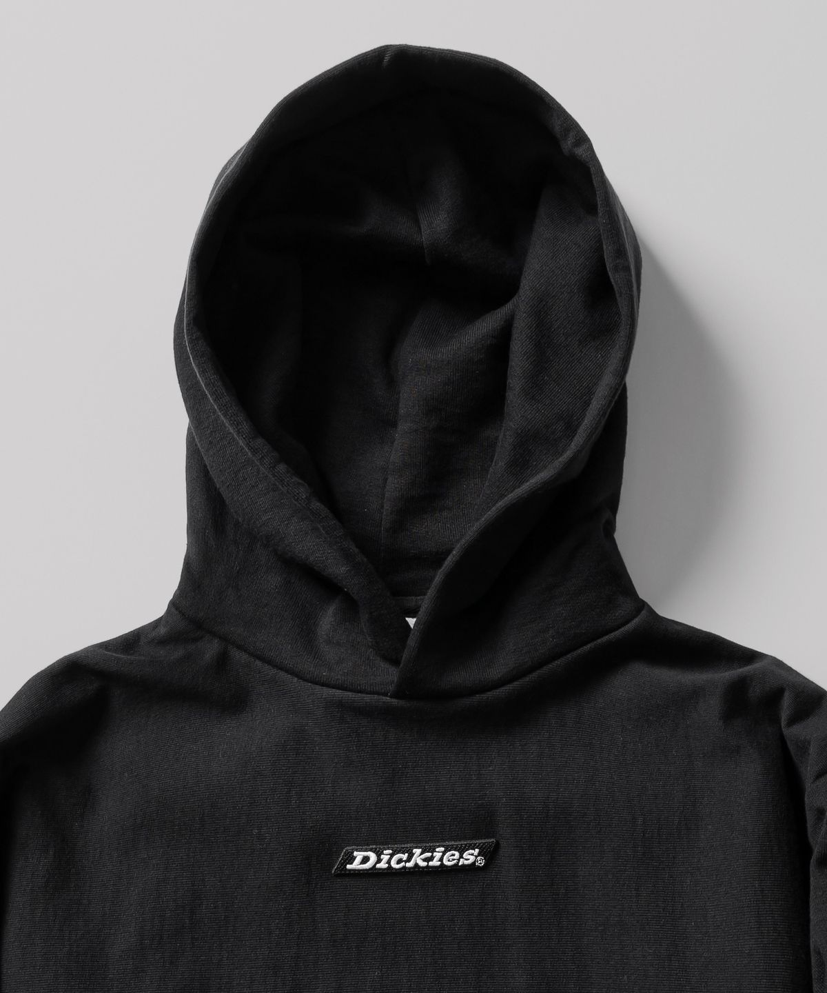 디키즈(DICKIES) 루즈핏 배너 로고 후드 Black