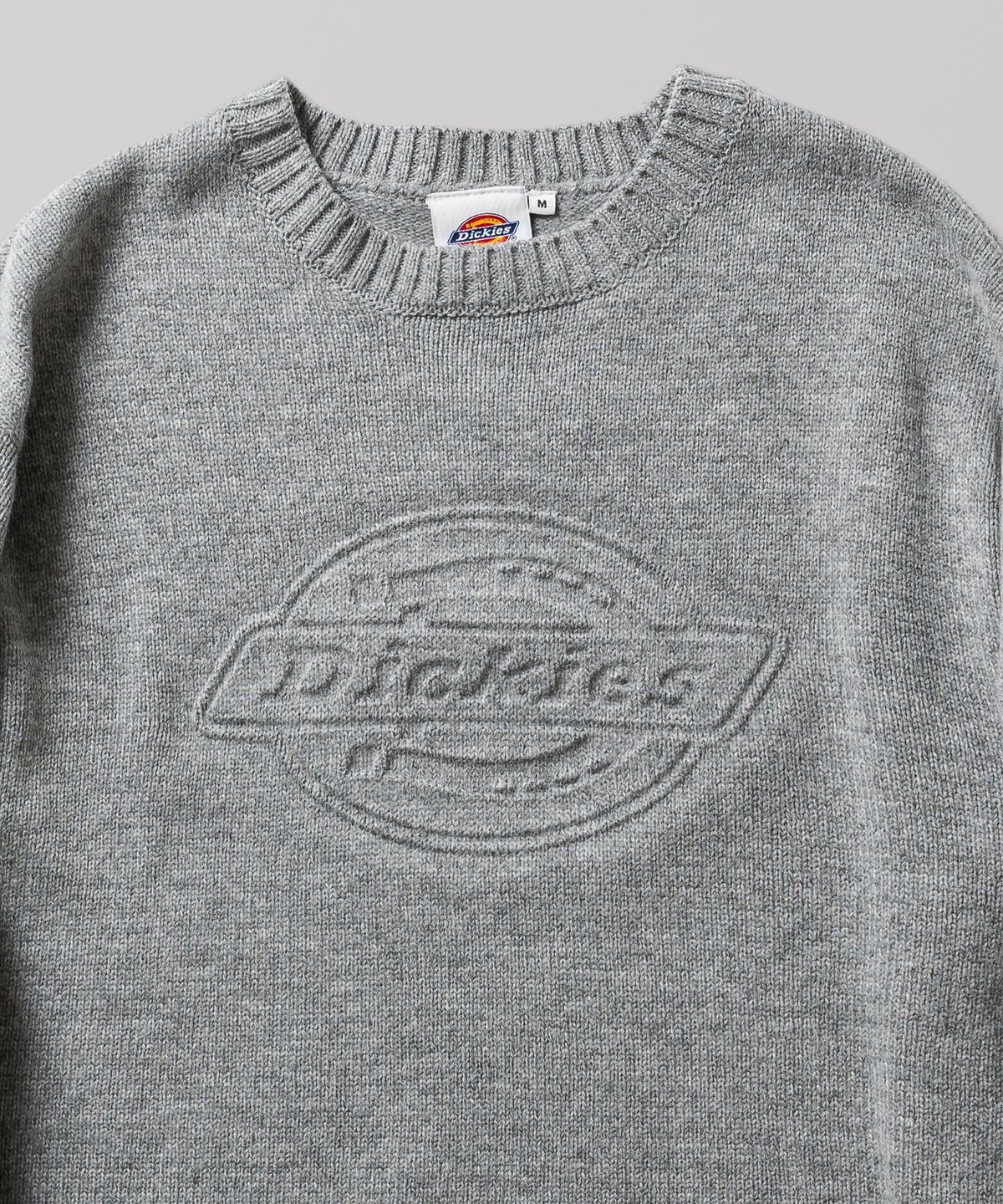디키즈(DICKIES) 엠보스드 로고 풀오버 니트 Gray