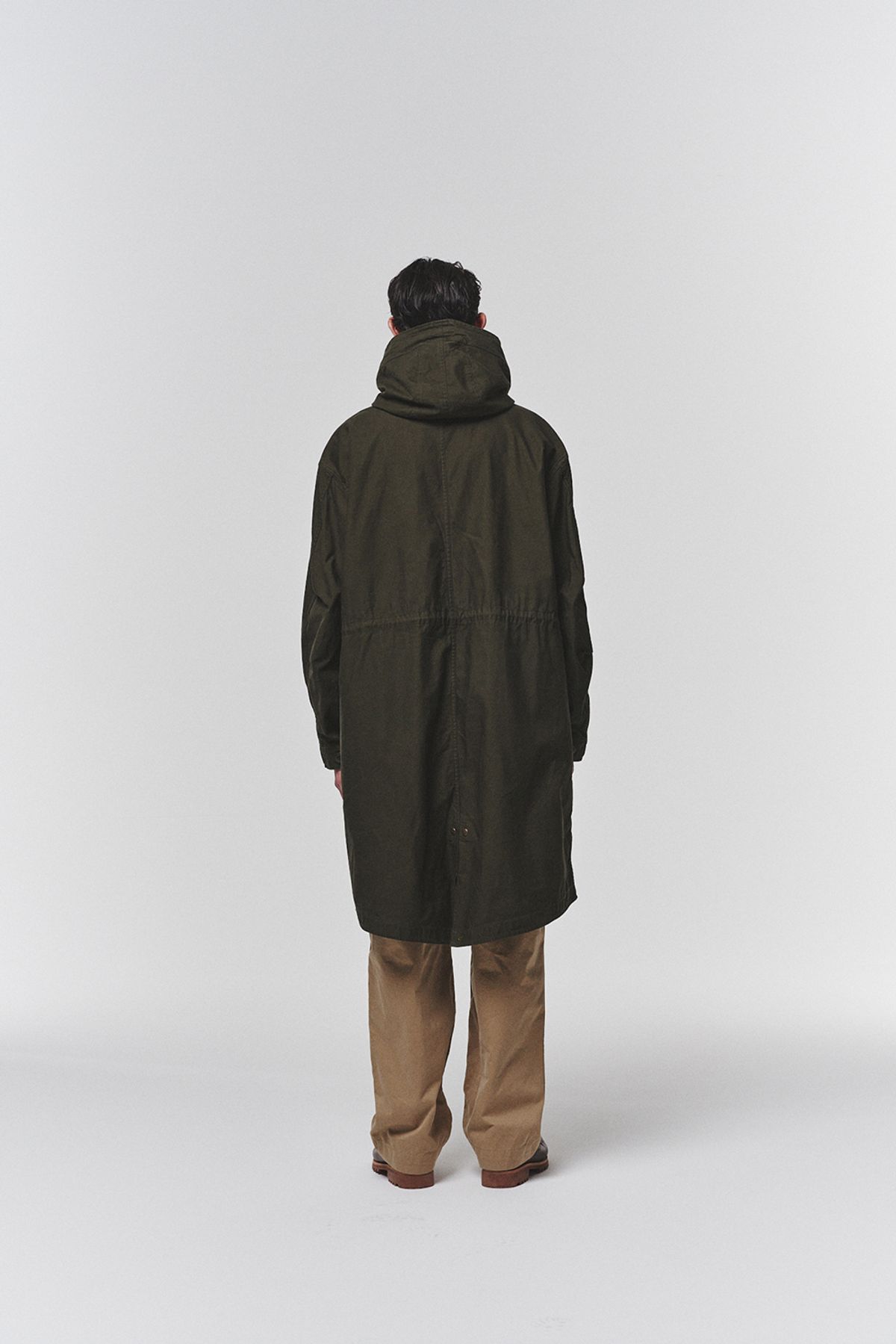 히즈핸더(HISHANDER) BACKSATIN M-51 FISHTAIL PARKA [Military Olive]